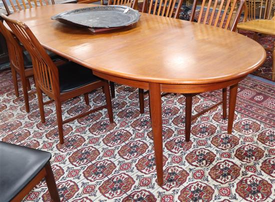 Skovby Mobelfabrik, Denmark, a teak extending dining table W.250cm